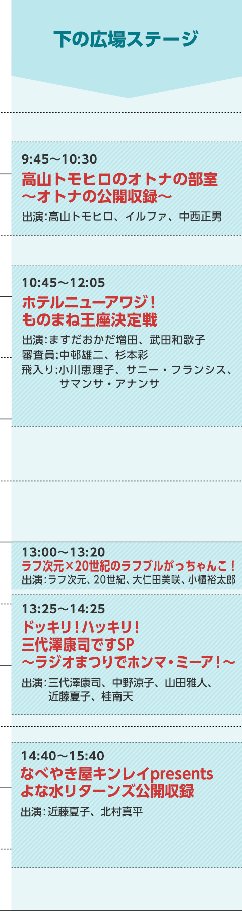 下の広場ステージ