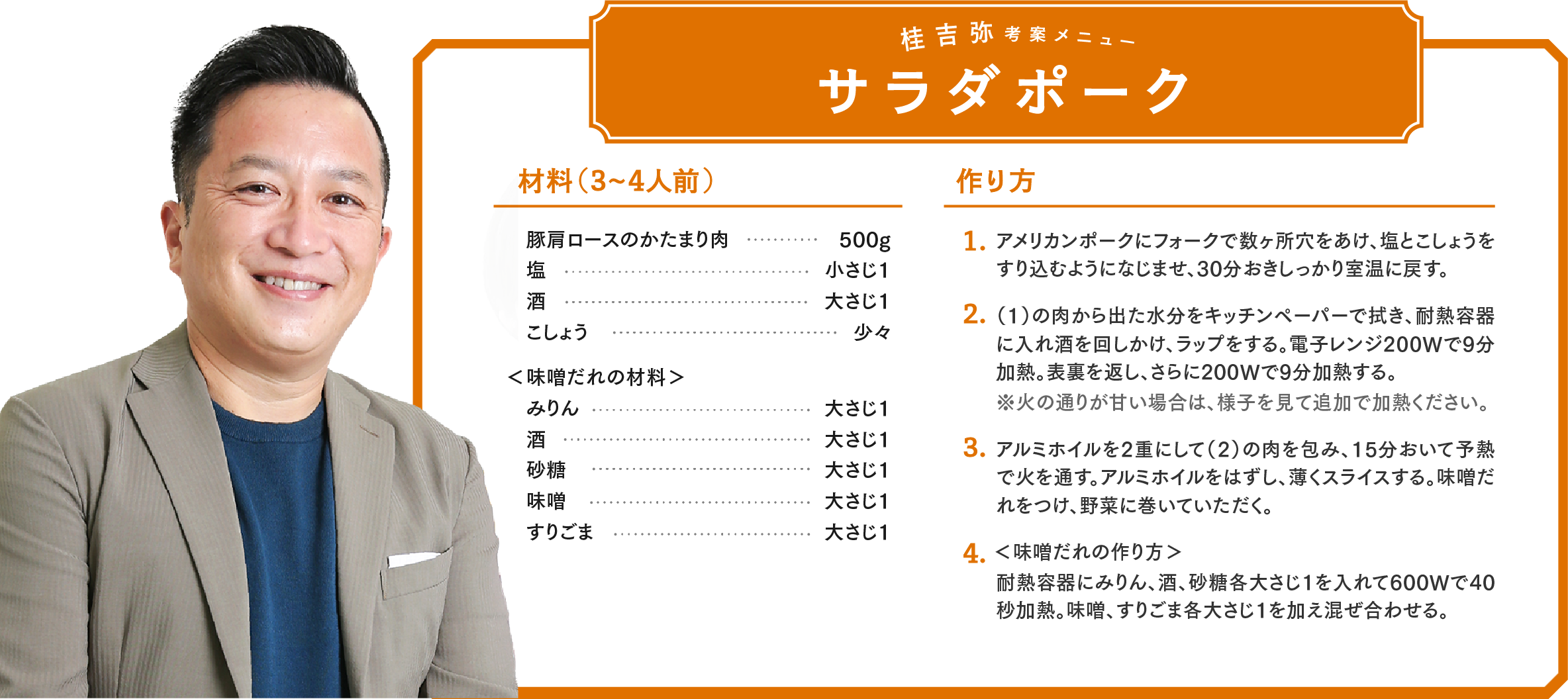 桂吉弥考案メニュー